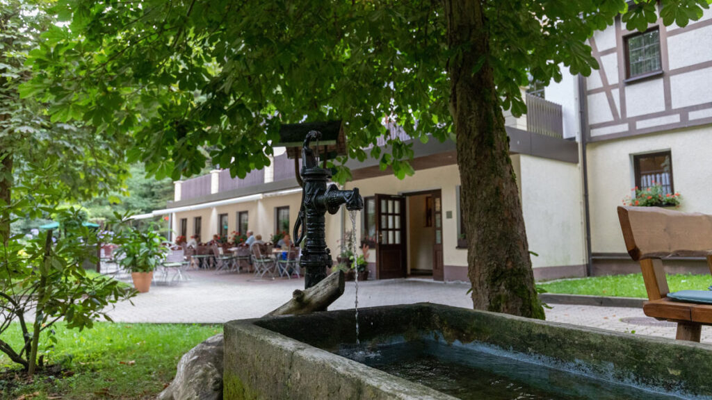 Brunnen im Biergarten
